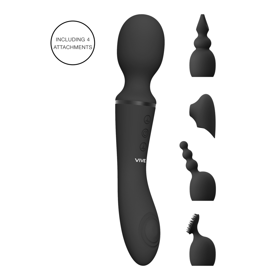 Nami - Pulse Wave  Vibrating Wand - Zwart