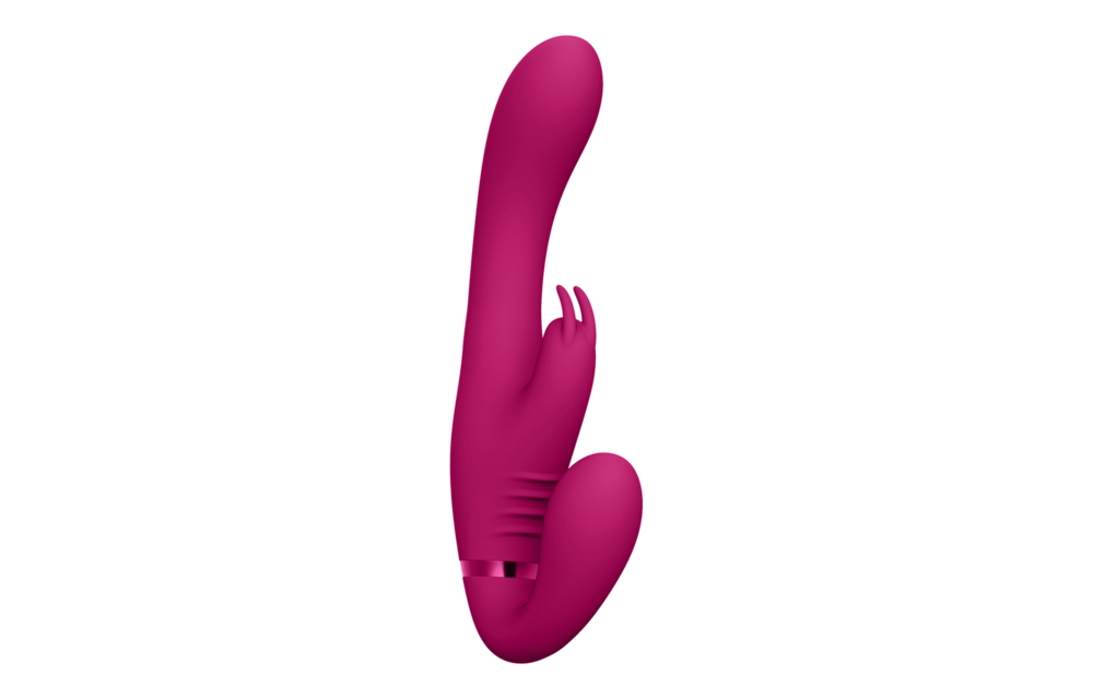 Suki - Vibrating Strapless Strap-on Rabbit - Pink