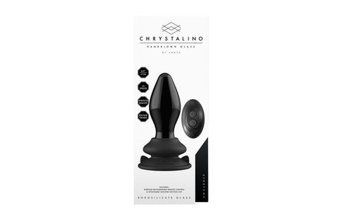 Rekbare Glazen Vibrator 9 cm met Zuignap – Chrystalino Black