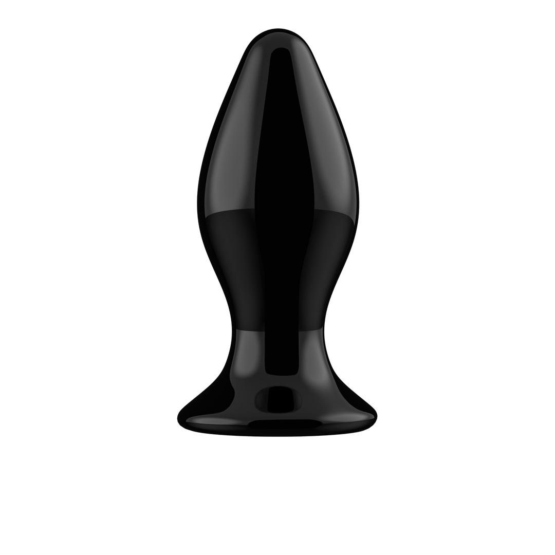 Dehnbarer Glasvibrator 9 cm mit Saugnapf – Chrystalino Black
