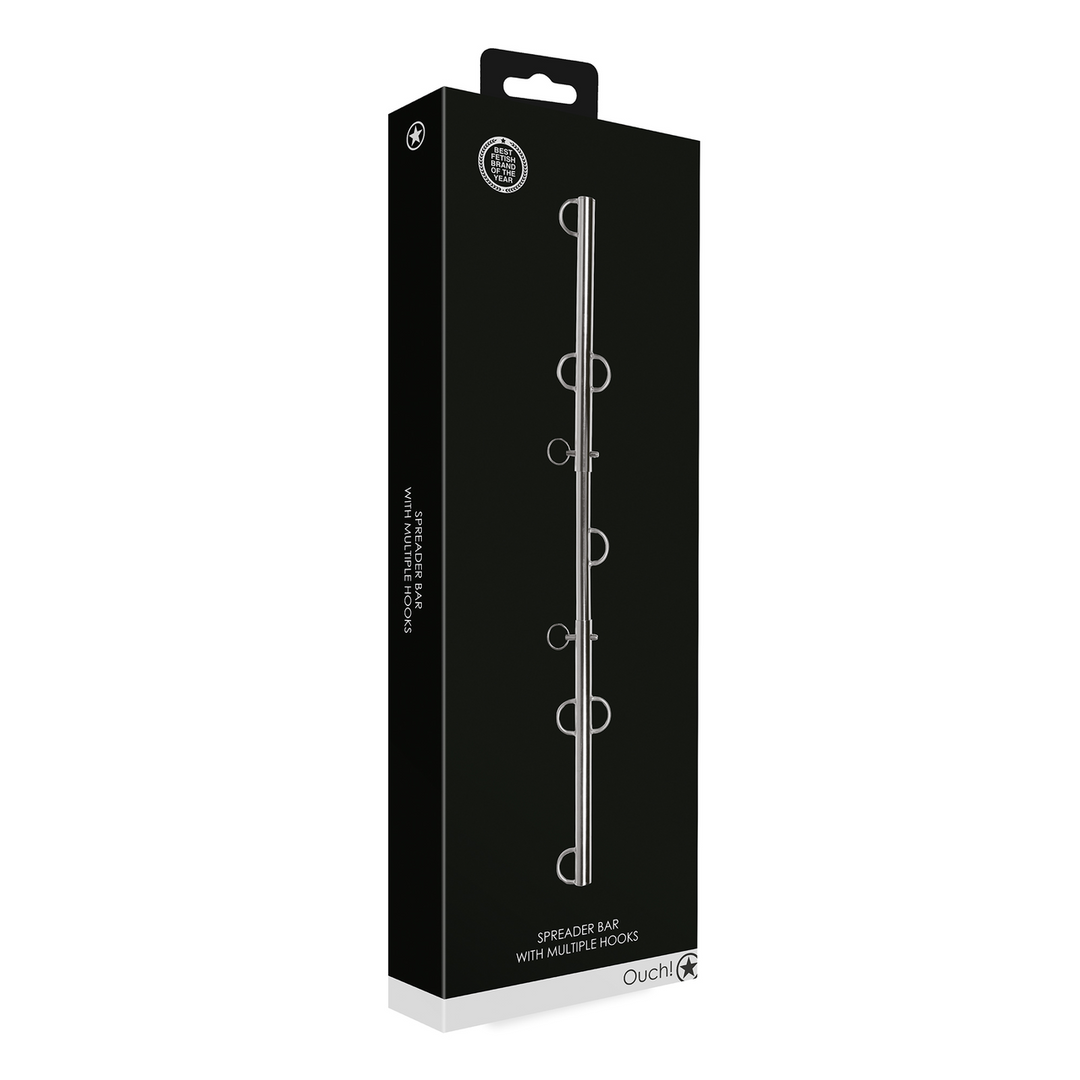 Spreader Bar With Multiple Hooks Silver – BDSM Control