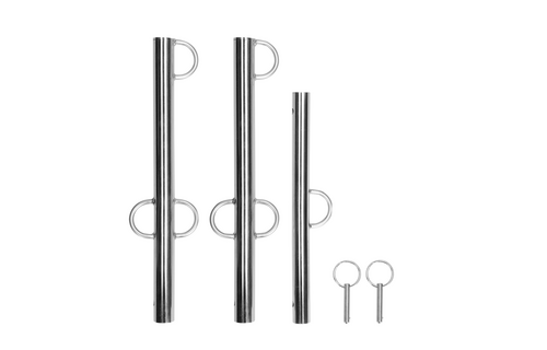 Spreader Bar With Multiple Hooks Silver – BDSM Control