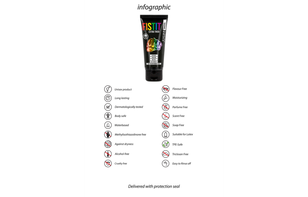 Extra Thick Lubricant Rainbow 100ml – Safe & Intense Comfort