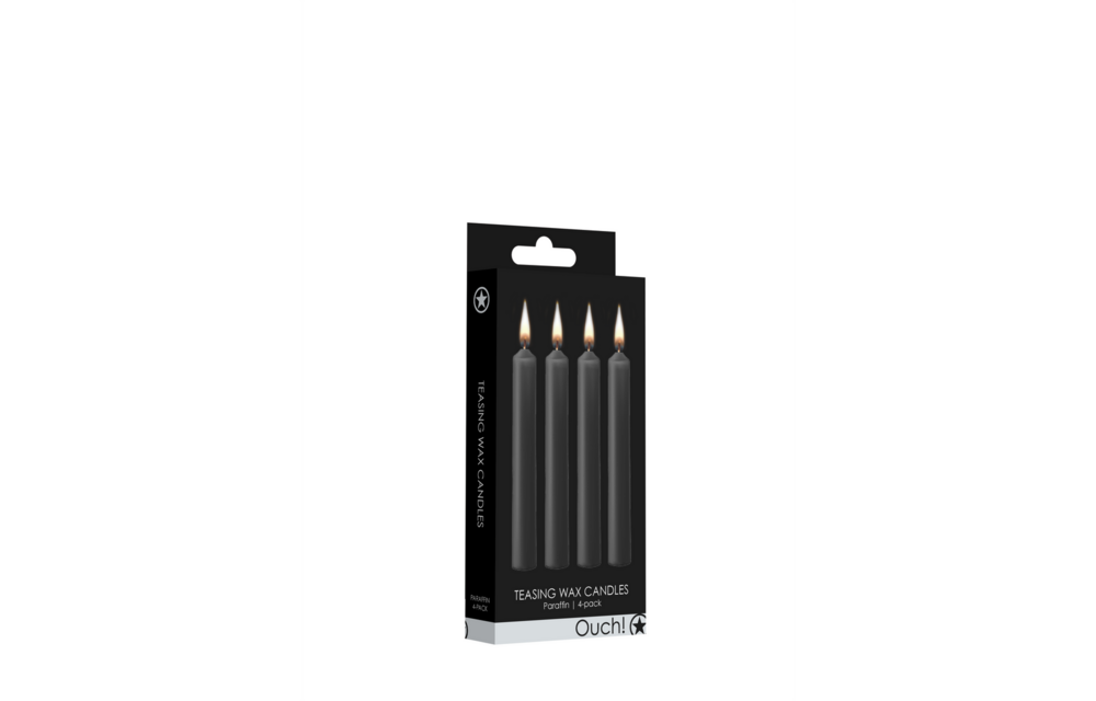 Teasing Wax Candles - 4 Pieces - Black