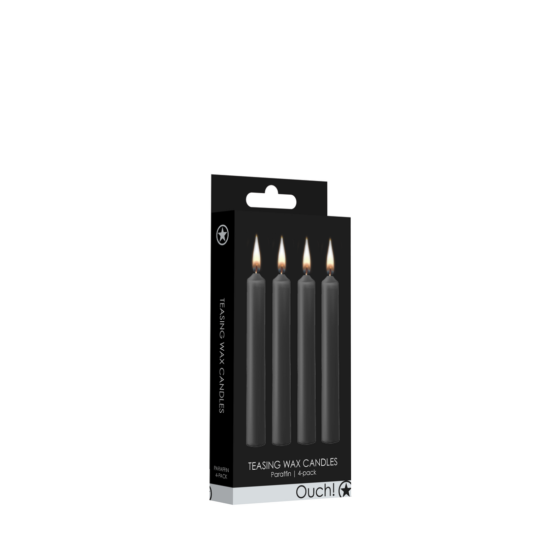 Plagen Waskaarsen Zwart - 4 stuks | BDSM Wax Candle Set