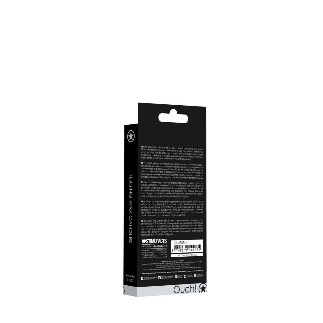 Plagen Wachskerzen Schwarz – 4 Stück | BDSM Wachskerzen-Set