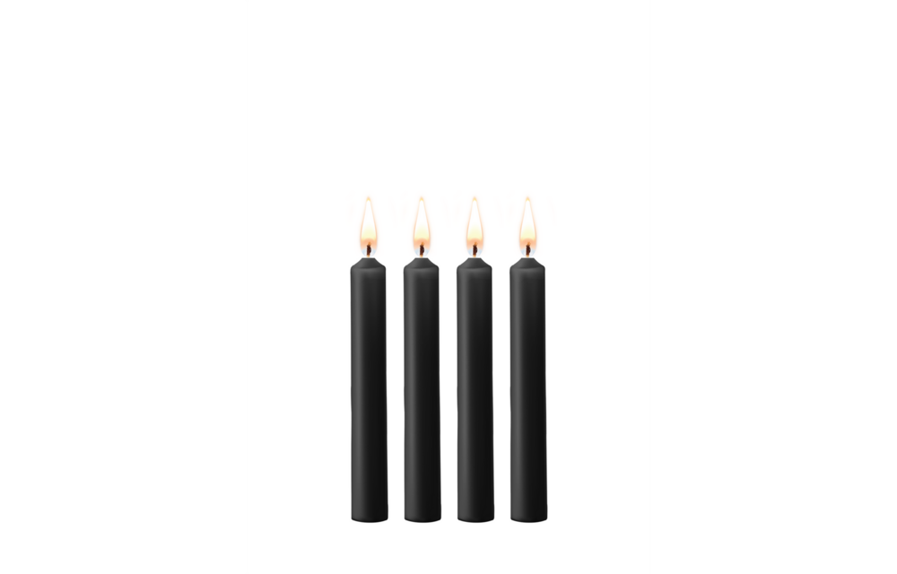 Plagen Waskaarsen Zwart - 4 stuks | BDSM Wax Candle Set