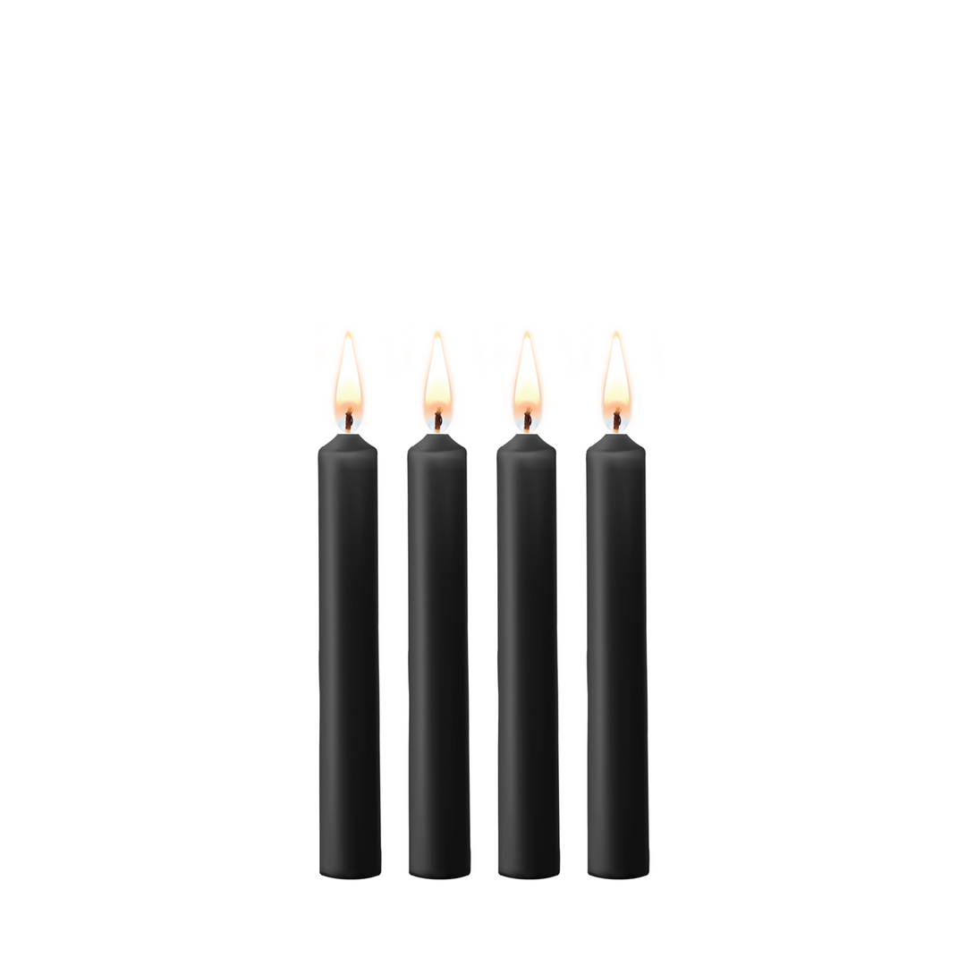 Plagen Waskaarsen Zwart - 4 stuks | BDSM Wax Candle Set