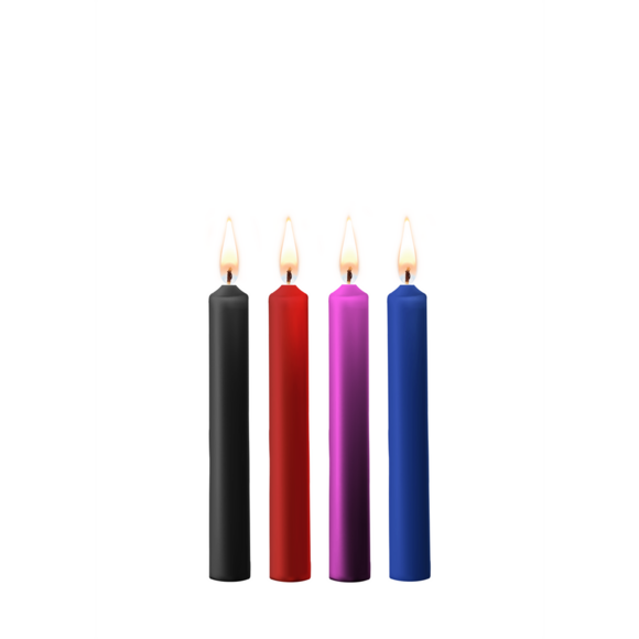 Teasing Wax Candles - 4 Pieces - Multicolour