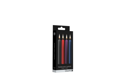 Plagerige Was Kaarsen - 4 Stukken - Multicolor