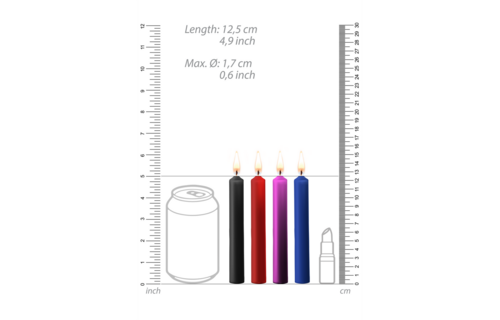 Plagerige Wax Kaarsen Set - 4 Multicolor BDSM Kaarsen