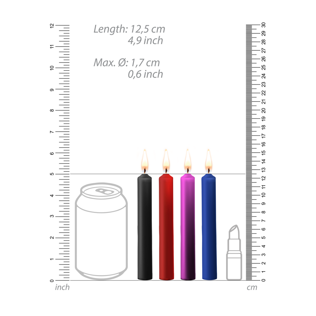Teasing Wax Candle Set – 4 mehrfarbige BDSM-Kerzen
