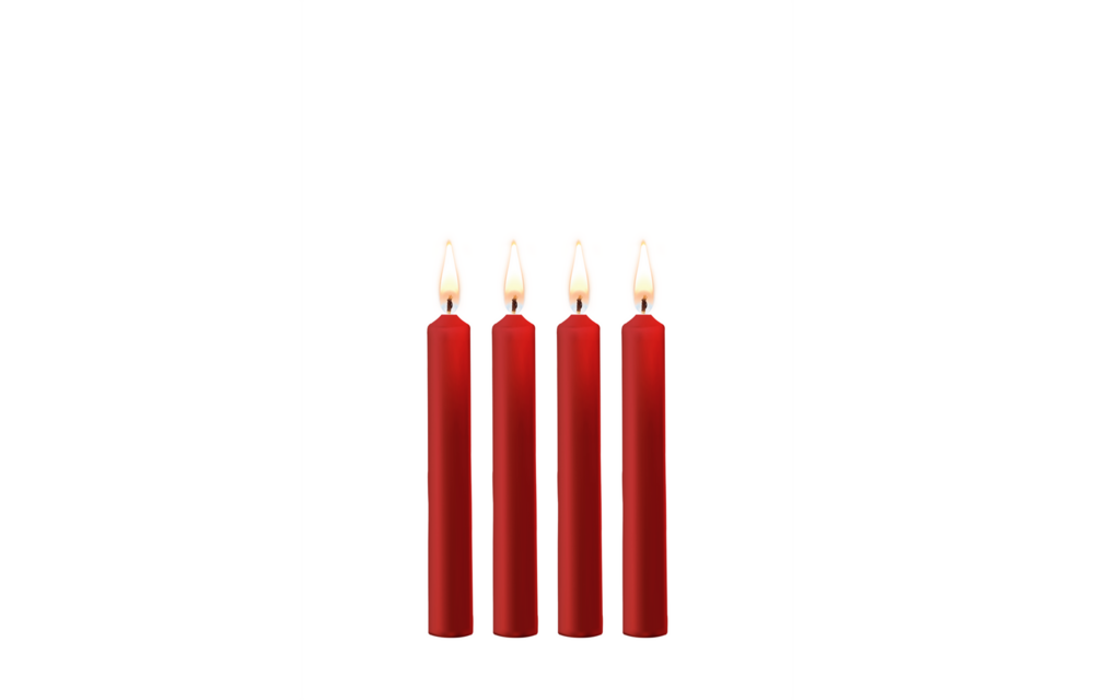 Teasing Wax Candles Red - 4 Pieces | Kinky BDSM Sensation