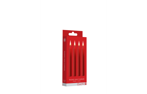 Teasing Wax Candles - 4 Pieces - Red