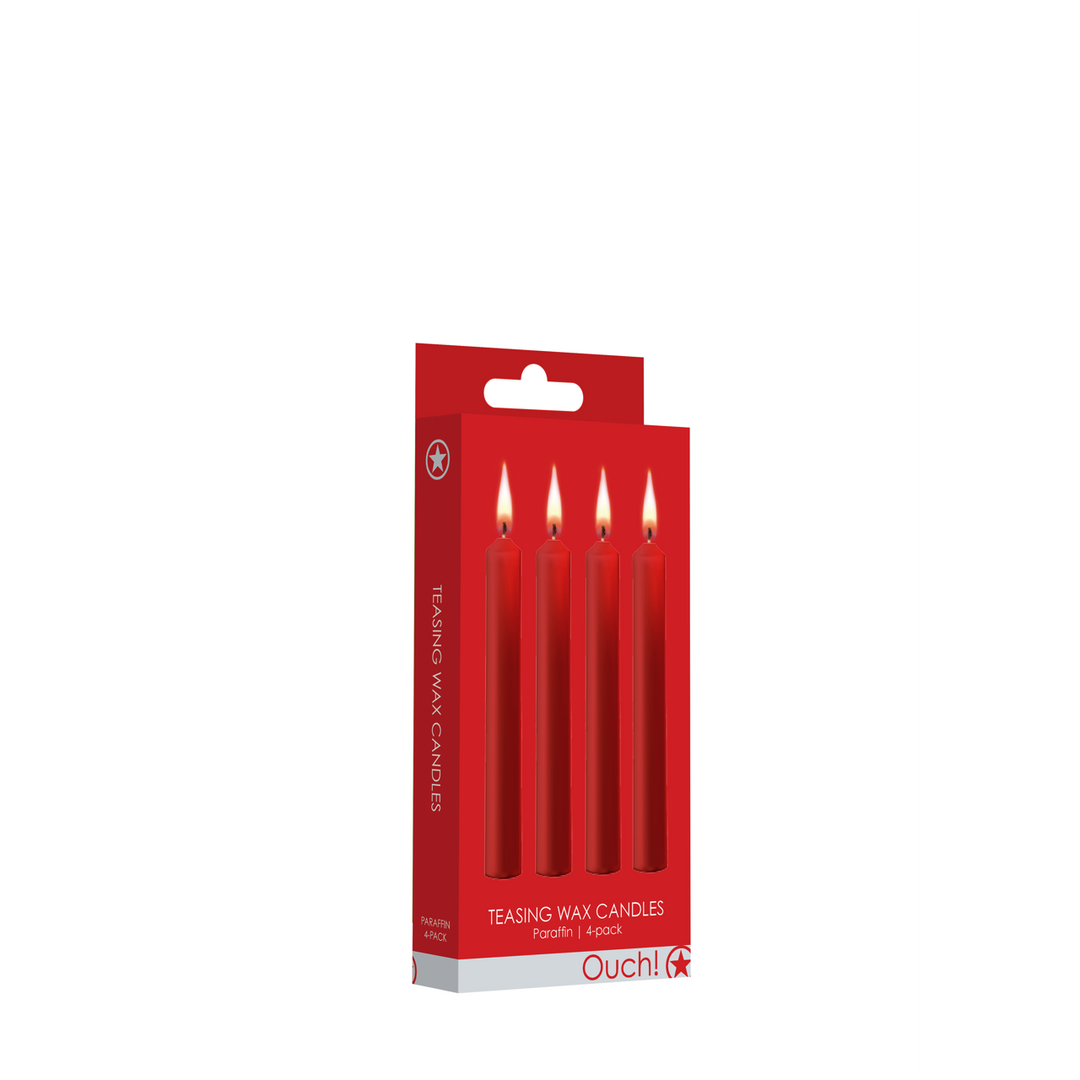 Plagerige Wax Kaarsen Rood - 4 Stuks | Kinky BDSM Sensatie