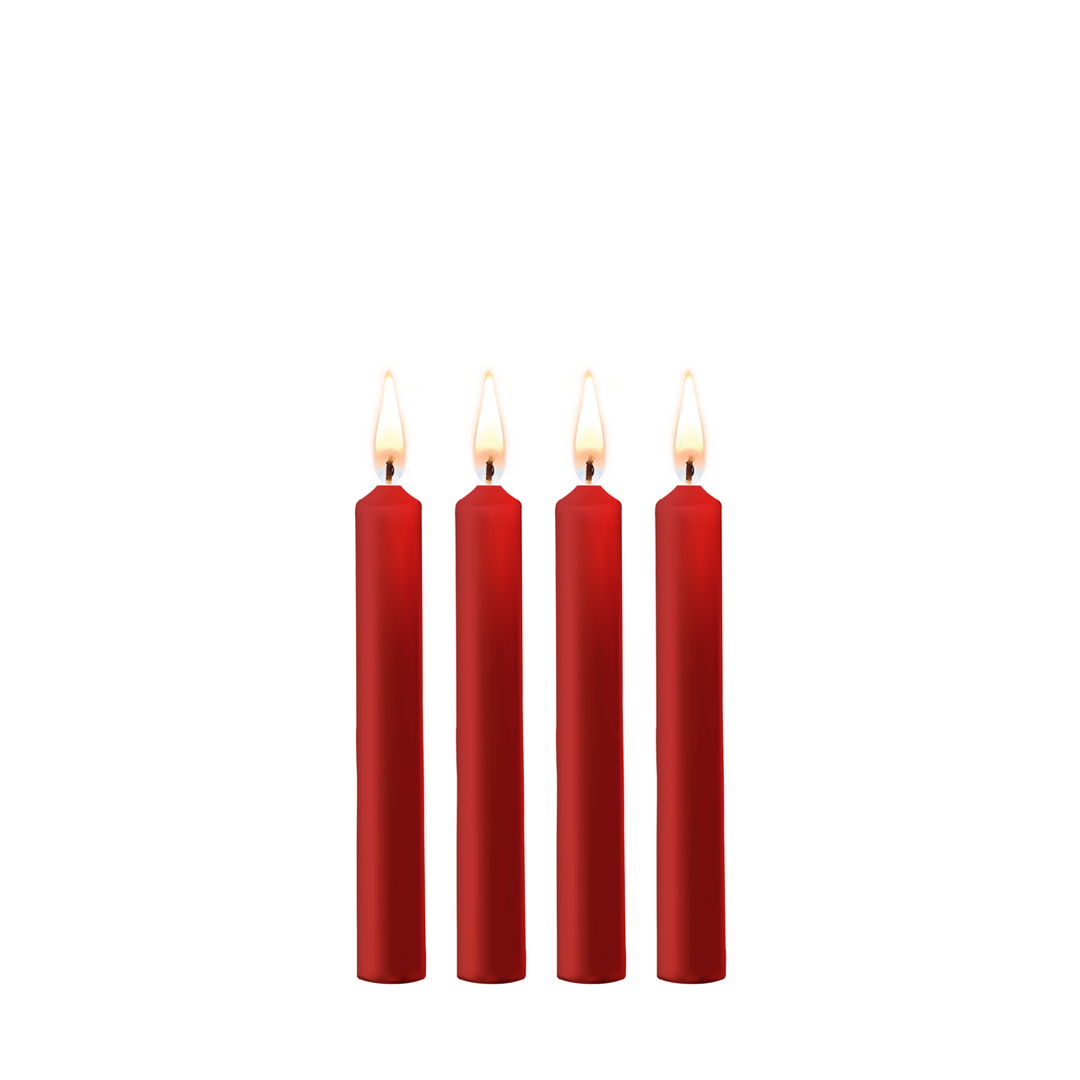 Teasing Wax Candles Red - 4 Pieces | Kinky BDSM Sensation