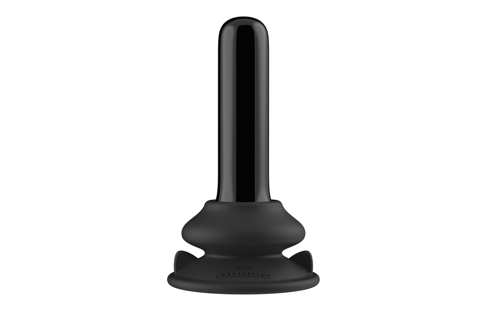 Thumby – Glatter Glasvibrator mit Saugnapf