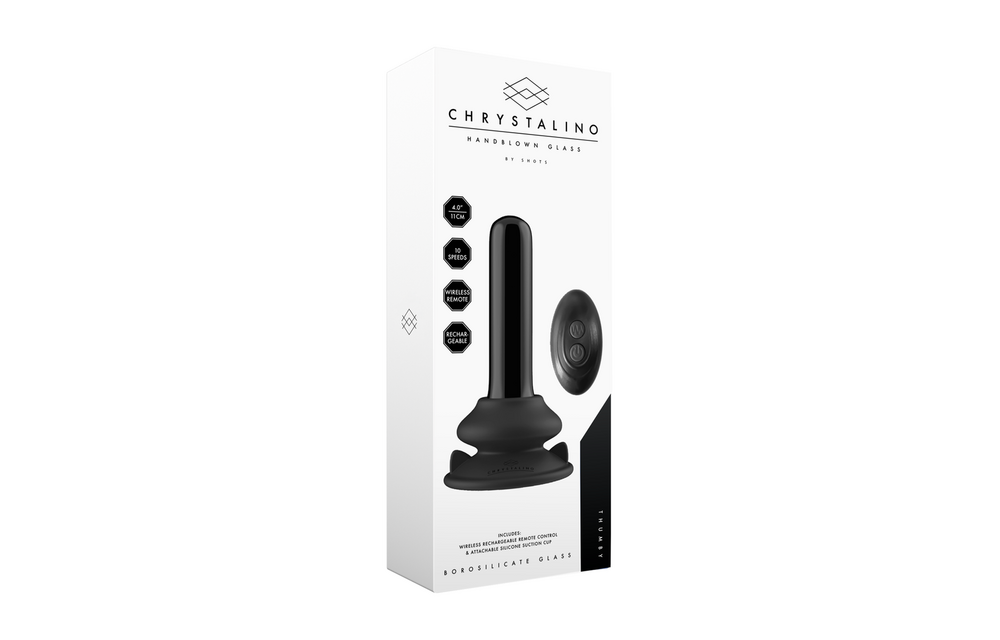 Thumby Smooth Glass Vibrator 5 cm with Suction Cup – Chrystalino