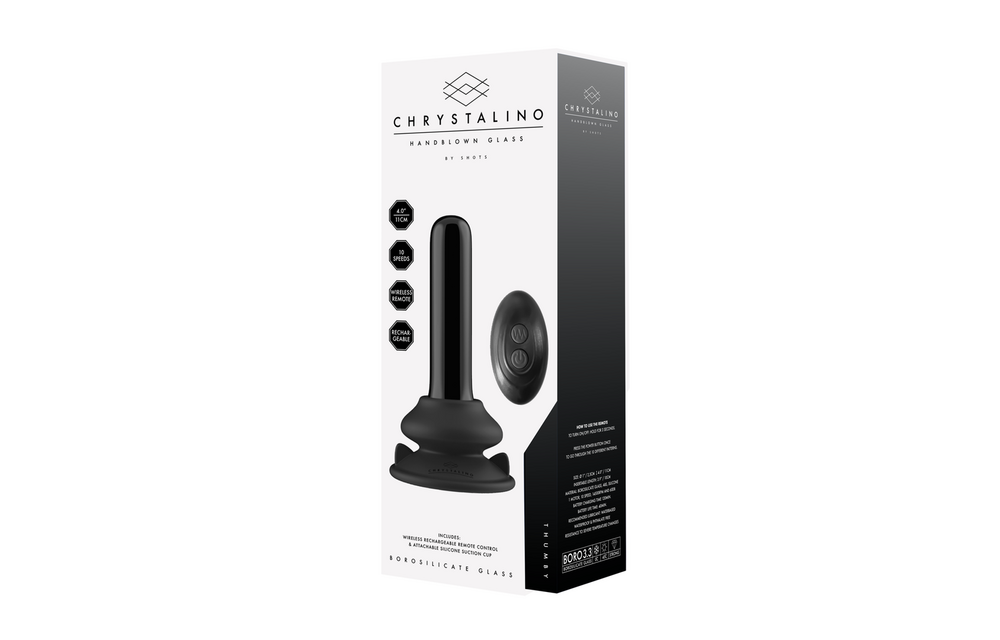 Thumby Glatter Glasvibrator 5 cm mit Saugnapf – Chrystalino