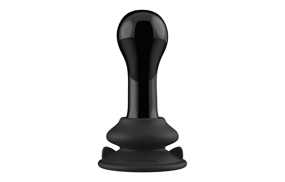 Globy Glass Vibrator 4.9 cm with Suction Cup & 10 Vibrations