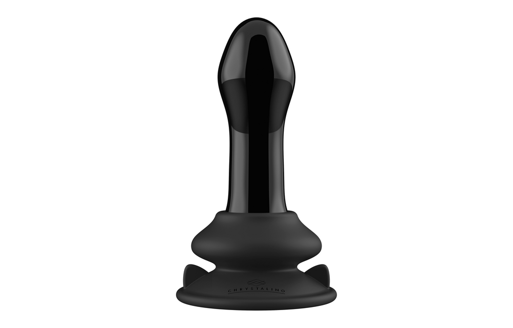 Pluggy - Glazen Vibrator met Zuignap