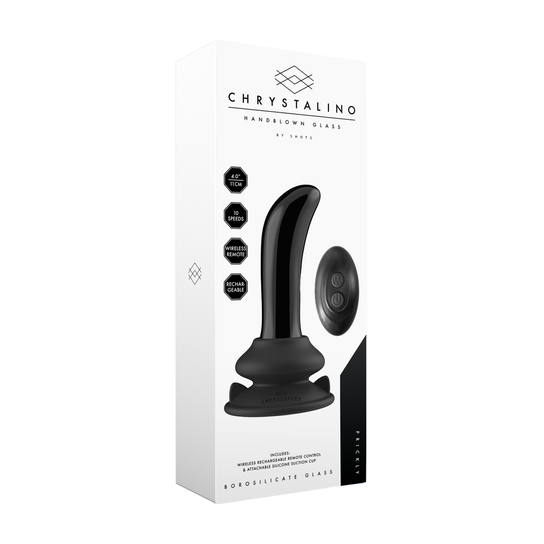 Prickly Glazen G-Spot Vibrator 5,1 cm - Afstandsbediening