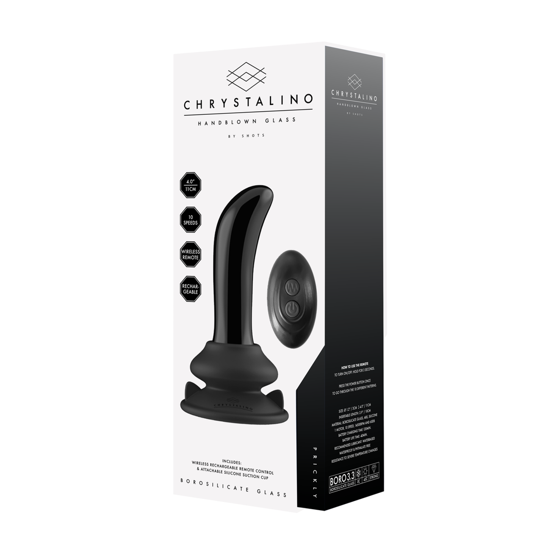 Prickly - Smooth Glass G-Spot Vibrator met Afstandsbediening