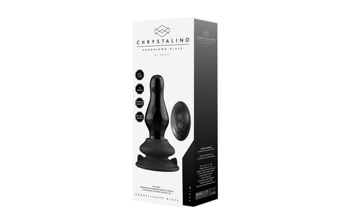 Missy Vibrierender Glas-Buttplug 5 cm mit Saugnapf – Chrystalino