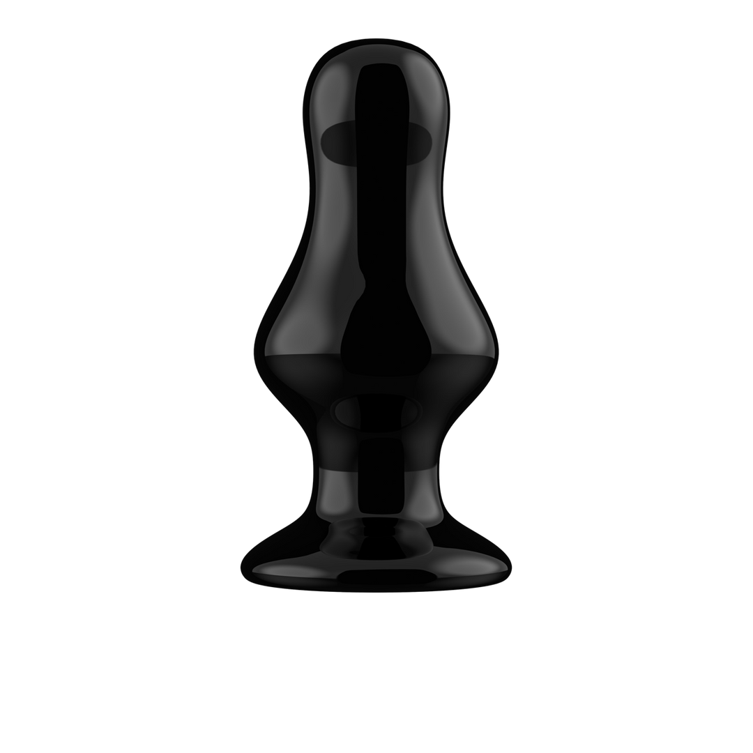 Missy Vibrating Glass Butt Plug 5 cm with Suction Cup - Chrystalino