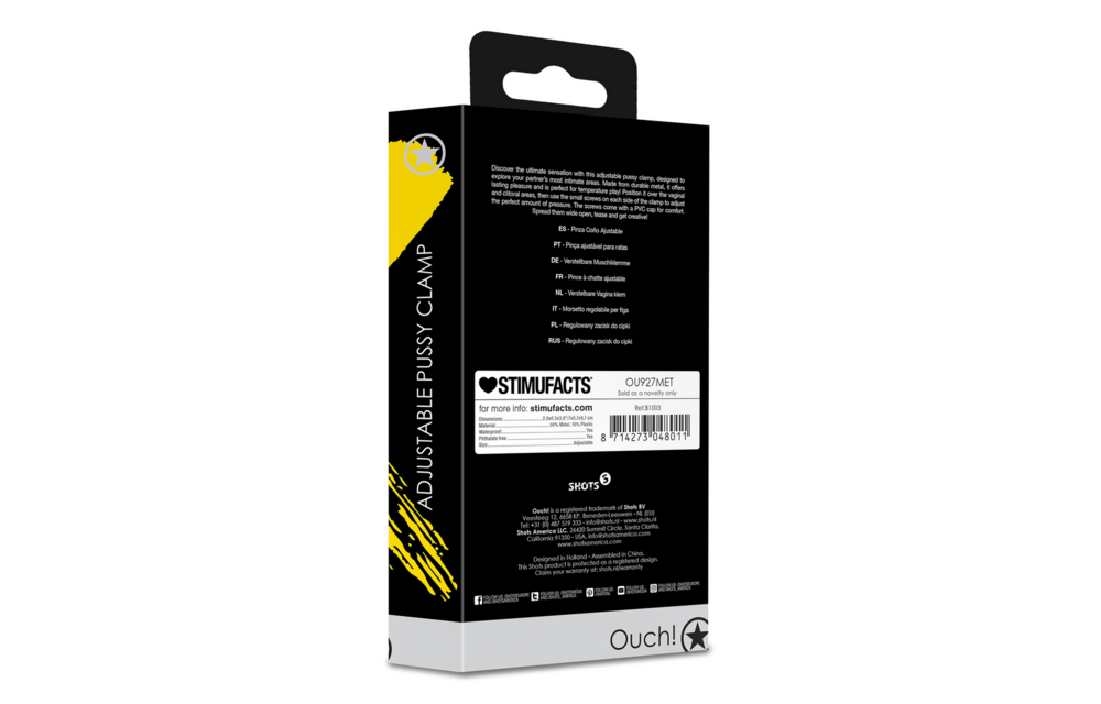 Verstelbare Pussy Clamp Zilver – Intense Sensaties & Plezier