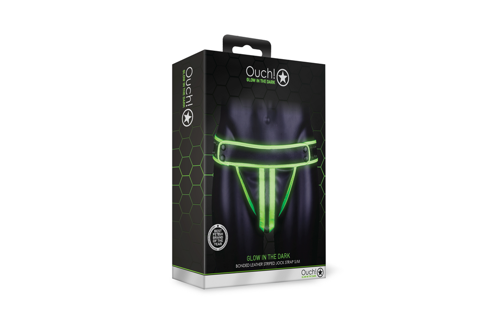 Gestreepte Jockstrap - Glow in the Dark - S/M