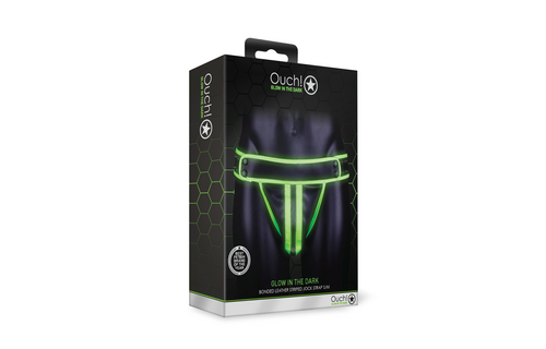 Gestreepte Glow In The Dark Jockstrap S/M | Ouch! By Shots