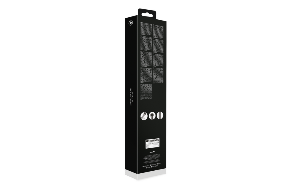 Spreader Bar 16'' Silver - BDSM Control & Bondage Accessory