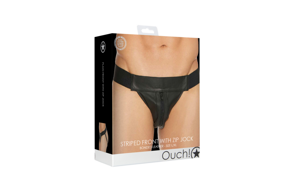 Leder-Jockstrap mit Reißverschluss L/XL – Stilvoll & bequem