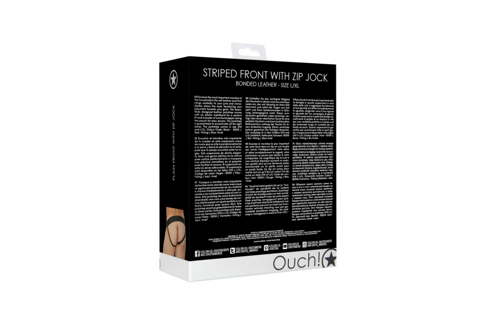 Leather Jockstrap With Zip L/XL – Stylish & Comfortable