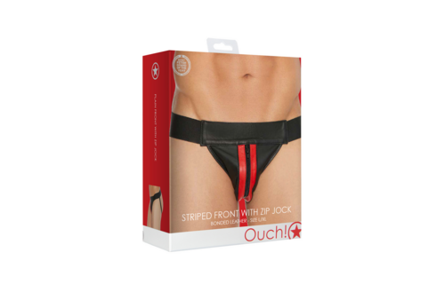 Einfarbiges Jock mit Reißverschluss vorne – L/XL