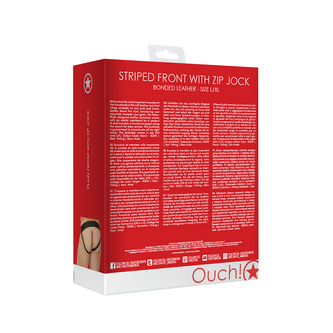 Zachte Leren Jockstrap Met Ritssluiting L/Xl – Ouch! By Shots