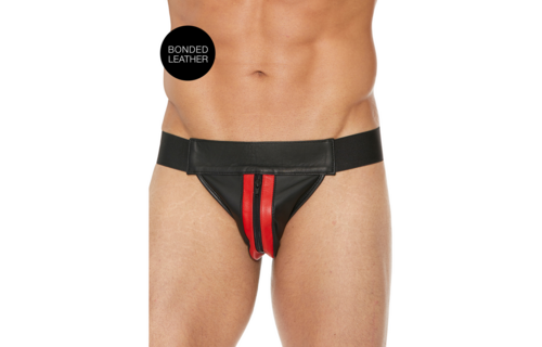 Weicher Leder-Jockstrap mit Reißverschluss L/XL – Ouch! By Shots