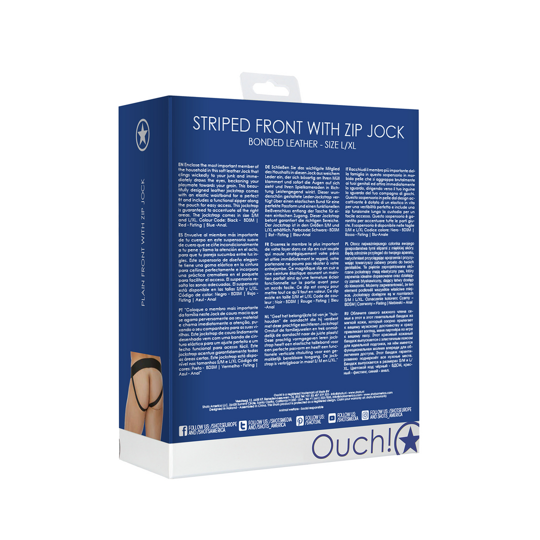 Zachte Leren Jockstrap Met Ritssluiting L/Xl – Ouch!