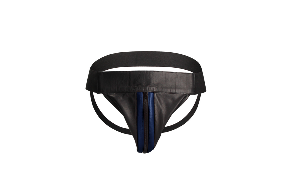 Soft Leather Jockstrap With Zip Fastening L/XL – Ouch!