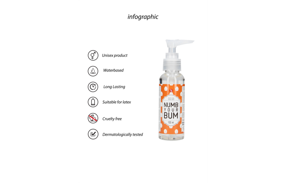Numb Your Bum - Anaal Glijmiddel 100Ml | Ultieme Soepelheid
