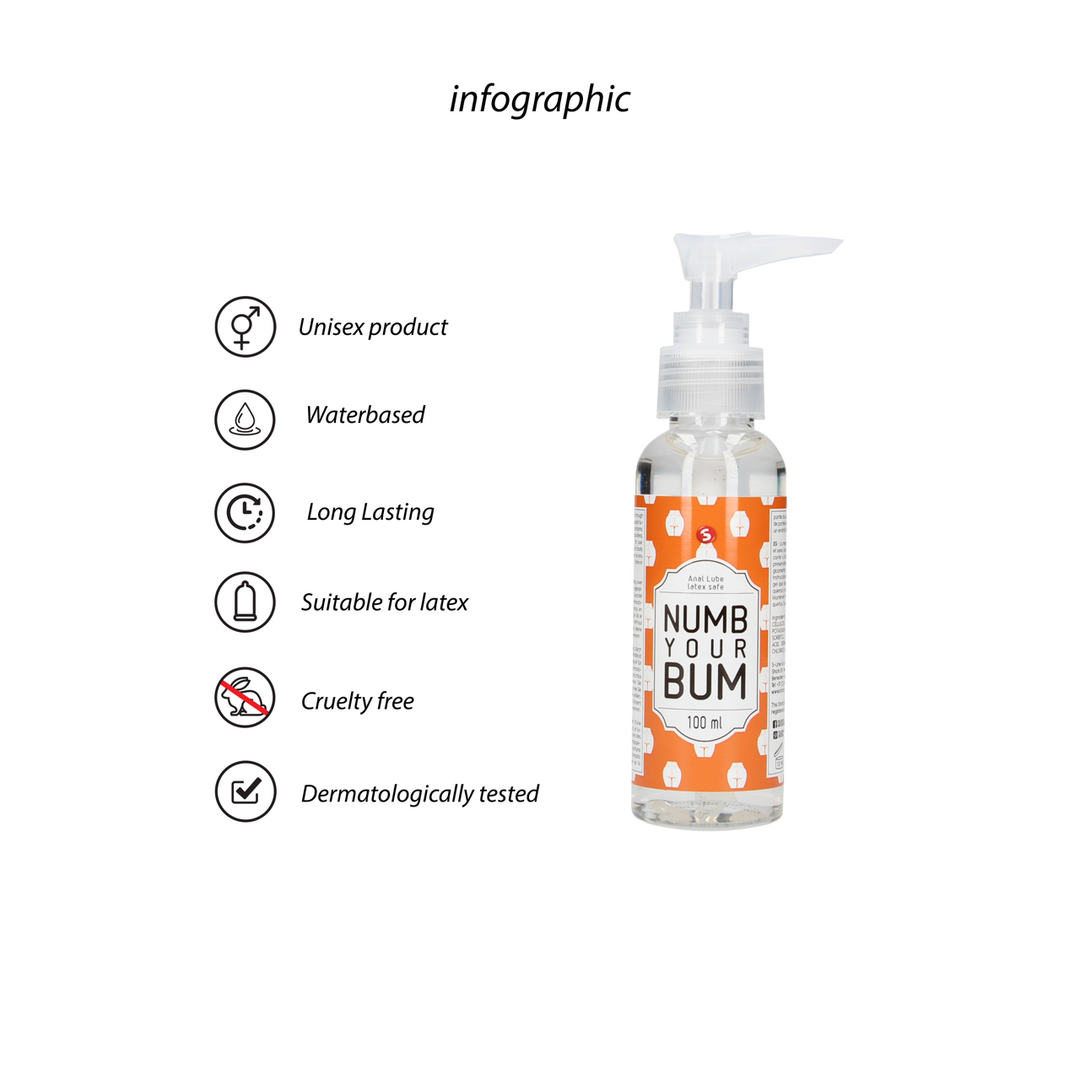 Numb Your Bum - Anaal Glijmiddel 100Ml | Ultieme Soepelheid