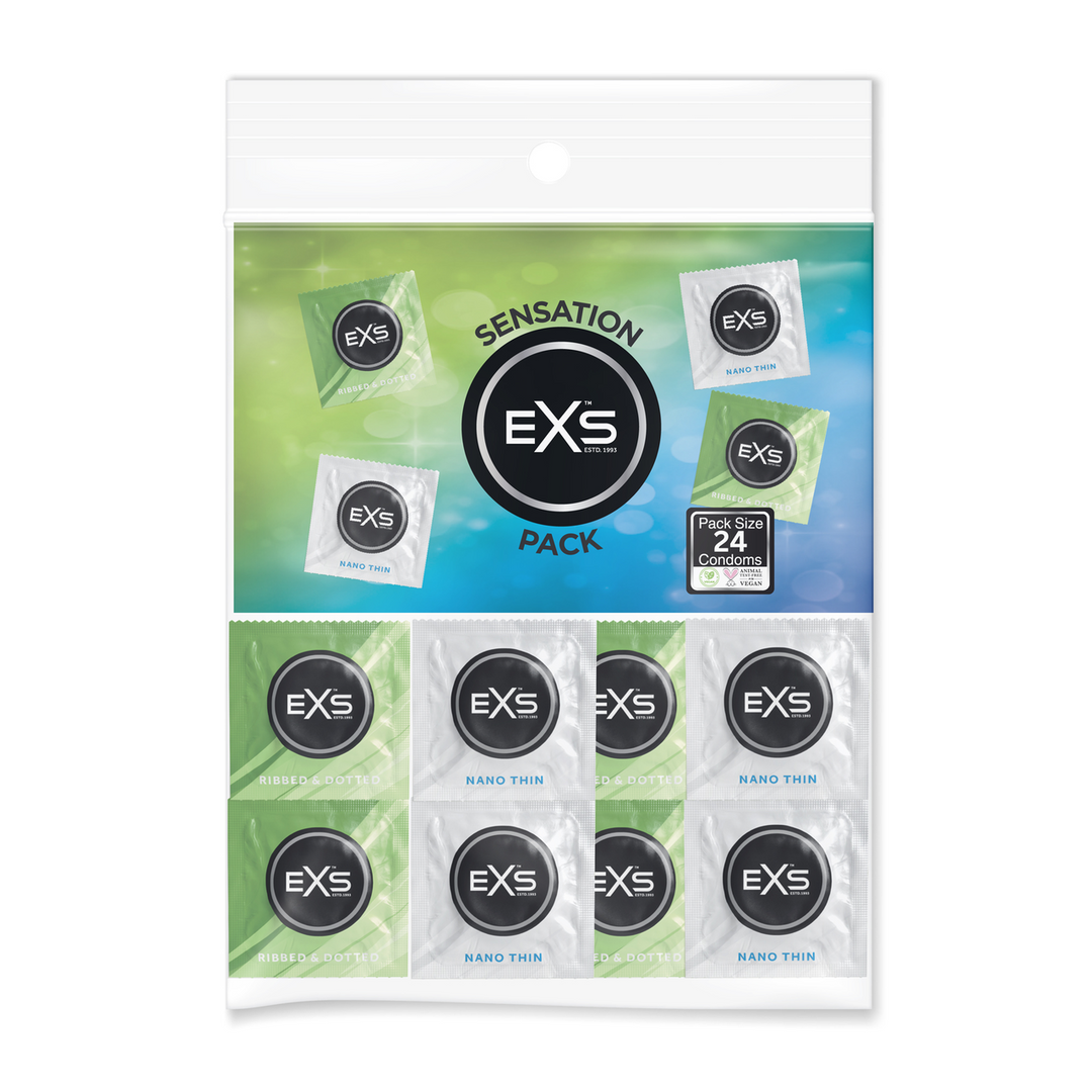 EXS Sensation Pack - 24 Condoms for Extra Sensation