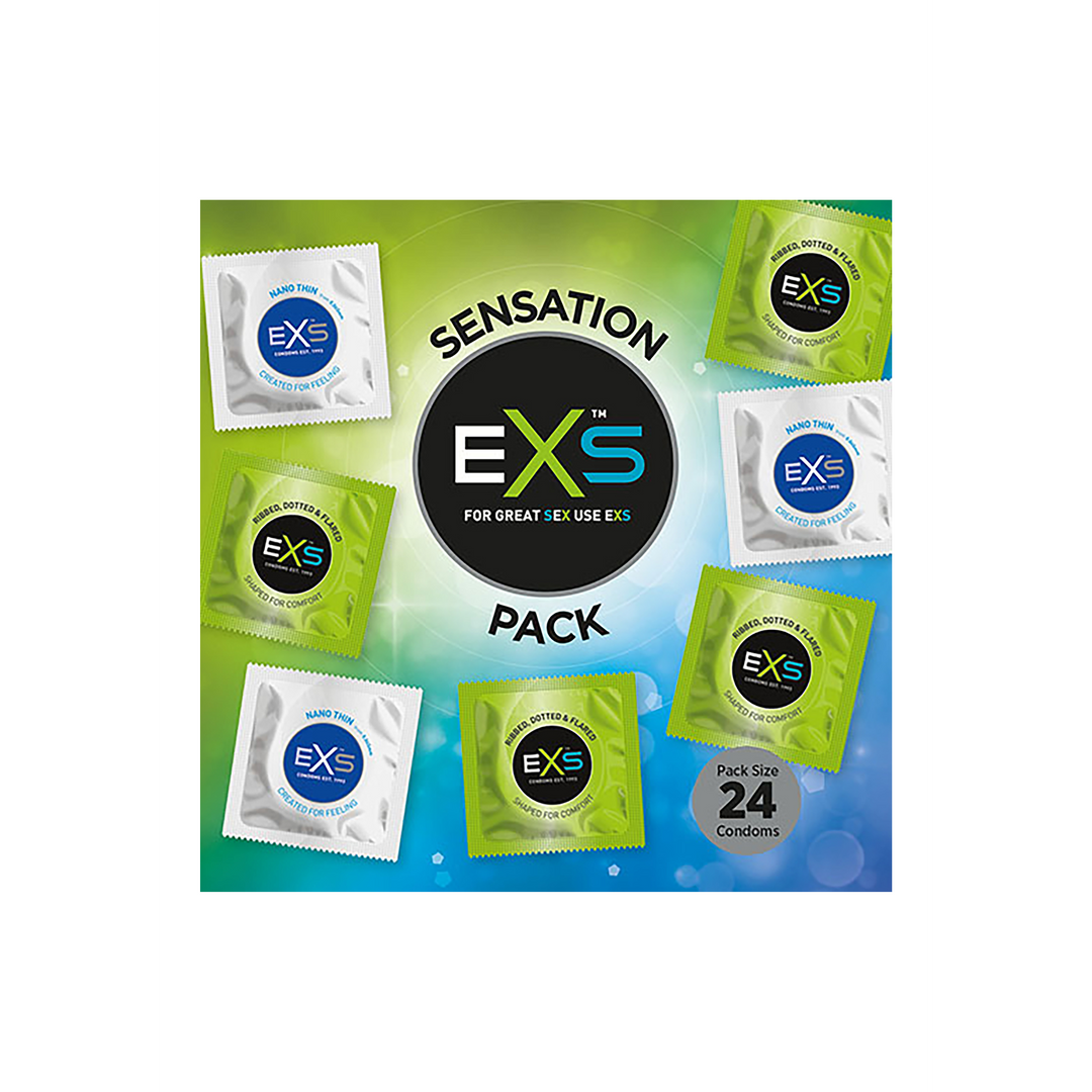 EXS Sensation Pack - 24 Condooms voor Extra Sensatie
