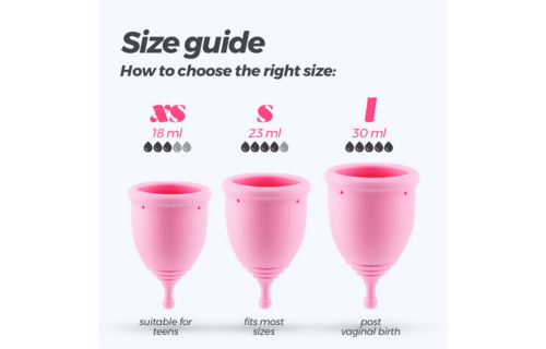 Minerva – Menstruationstasse mit Beutel – XS – Rosa