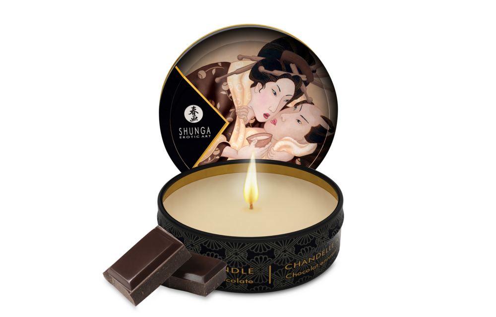 Mini Massagekaars Verslavende Chocolade - Luxe Massageolie 30 ml