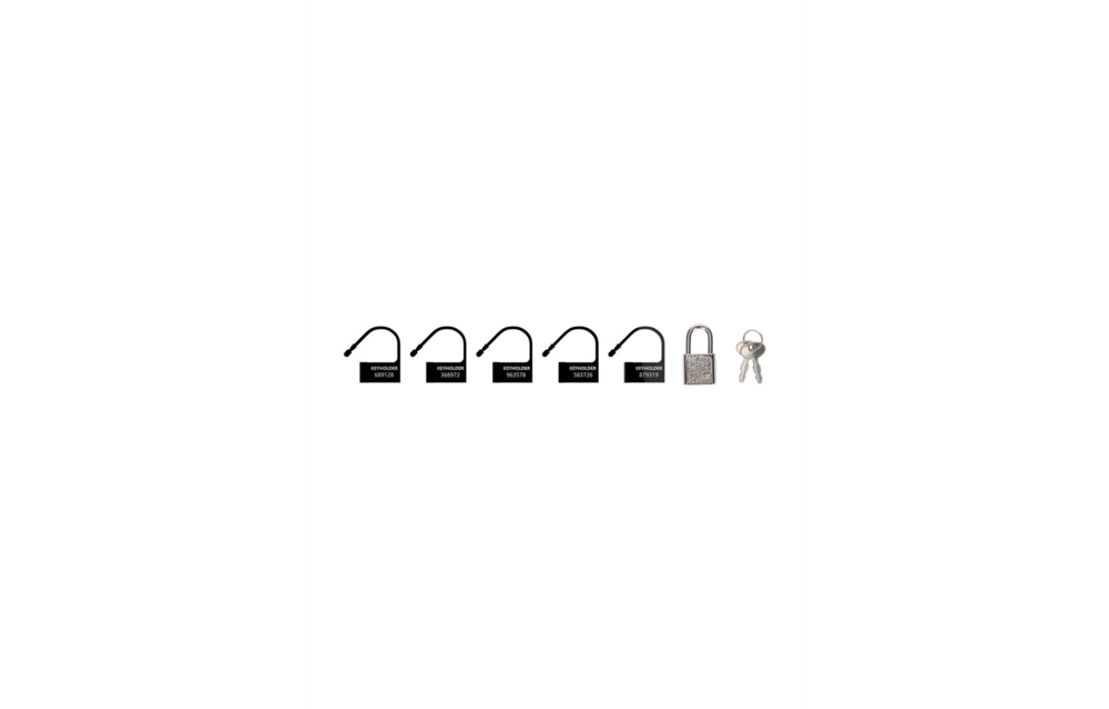 Spare Lock Mancage | Sturdy Black Padlock & 5 Spare Locks