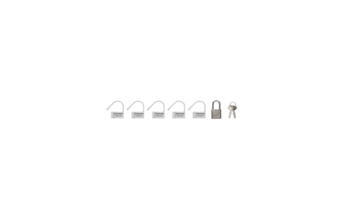 Spare Lock Mancage – 5 White Locks + Strong Padlock