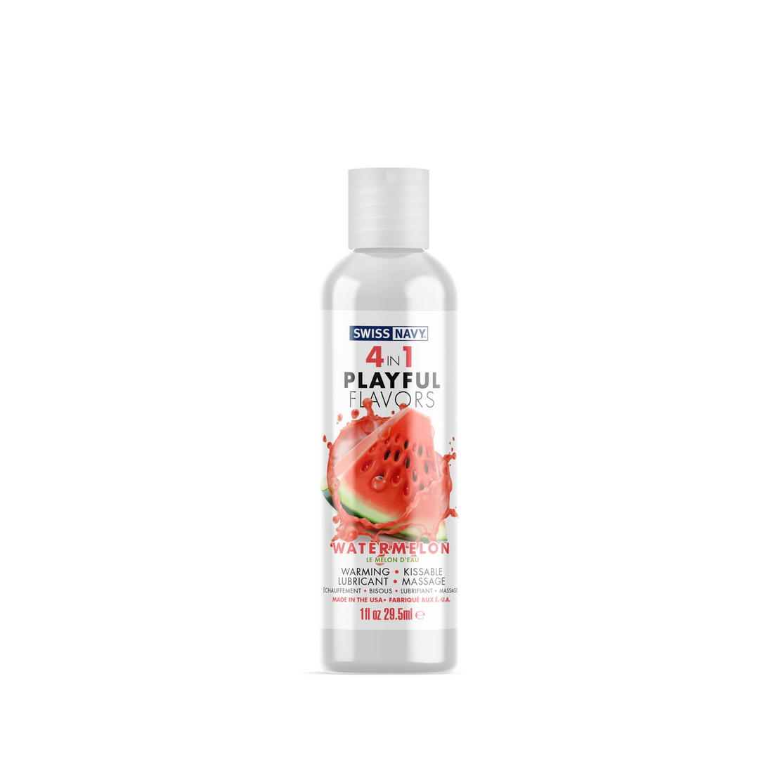 4 in 1 Playful Flavours - Lubricant with Watermelon Flavour - 1 fl oz / 29.5 ml