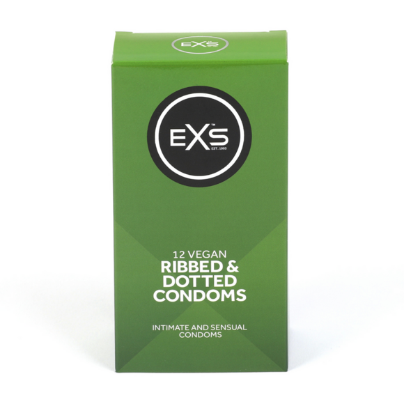 EXS 3 in 1 Condoms – Ribbed, Dotted & Safe – 12 pieces